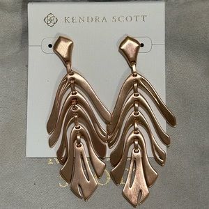 Kendra Scott Rose Gold Luca Statement Earrings